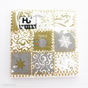 Golden Printed Paper Napkins Set for Decoration