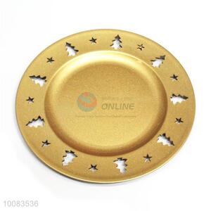 Wholesale round golden plastic tray salver