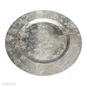 Newest food silver plastic tray salver for party