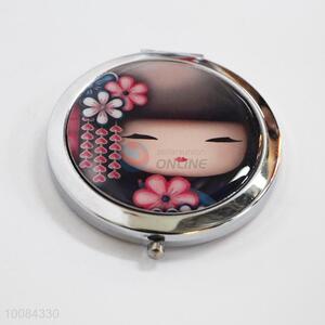 Wholesale Doll Round Foldable Pocket Epoxy Sticker Mirror/Makeup Mirror