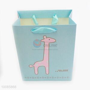 Giraffe Pattern White Cardboard Paper Handbag/Gift Bag