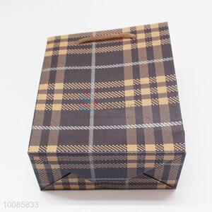 Grid Pattern Kraft Paper Handbag/Gift Bag