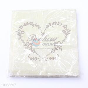 Heart Printed Napkins for Wedding Party