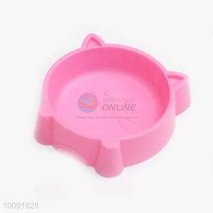 Cat Head Shaped Plastic Pet Bowl