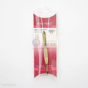 Top Quality Golden Portable Stainless Steel Eyebrow Tweezers for Girls