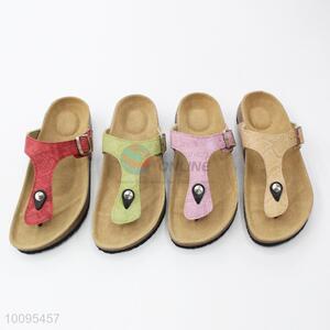 Wholesale cheap cork foot bed flip flops