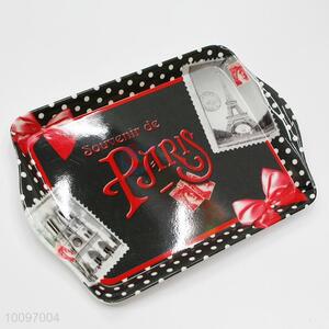 Black Cute Pattern Food Garde Bread Dessert Tray