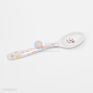 Light Purple Melamine Flat Bottom Soup Spoons