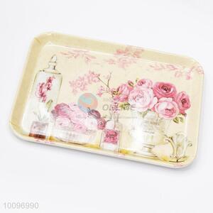 Exquisite Flowers Pattern Bread Dessert Tray