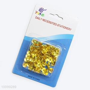 100pcs Golden Pushpins Set For Promotion