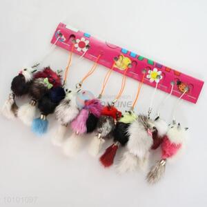 Best Selling Wool-like Animal Fur Key Mobile Phone Accessory