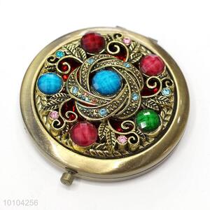 Color Round Hollowed-out Pocket Mirror/Makeup Mirror/Compact Mirror