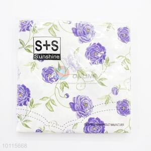 Cheap newly design flowers napkin