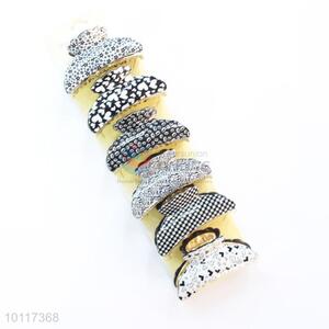 Cute Pattern Women Simple PVC Hair Claws Lady Hair Accessory