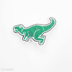 Green dinosaur embroidered patch applique for wholesale