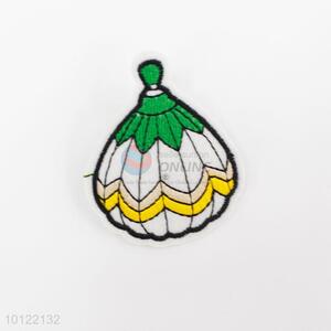 Cartoon garlic embroidery patch for clothing