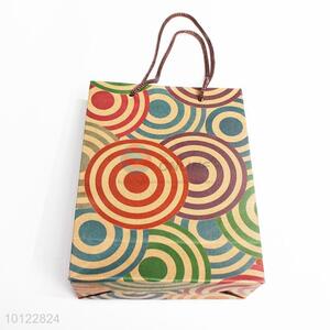 Exquisite colorful concentric circles pattern paper gift bag