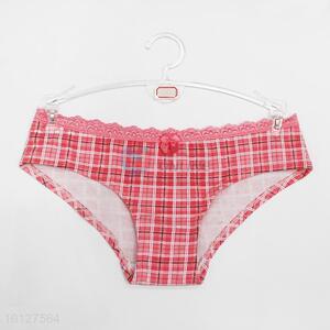 Red plaid pattern modal briefs women briefs