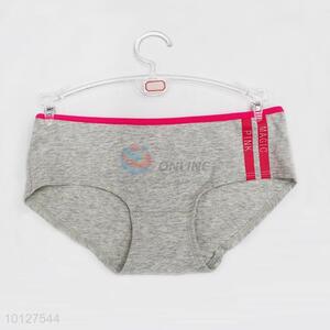 Simple pattern gray color cotton briefs women underwear comfortable women briefs