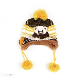 Cartoon Bear Pattern Ear Protection Baby Cap