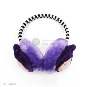 Purple Cartoon Embroider Winter Warm <em>Earmuff</em>