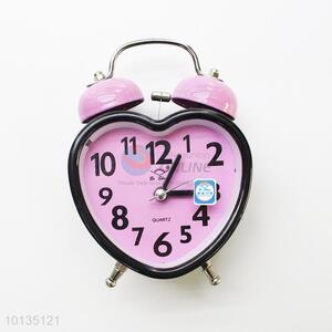 High Quality Heart Shape Pink Background Alarm Clock