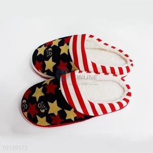 Factory High Quality Household Warm Slipper with Stars Printed