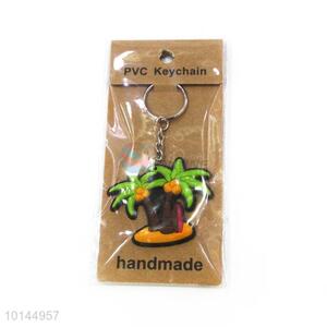 Hot Selling Coconut Tree PVC Key Chain