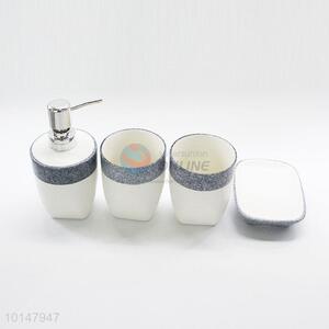 4 Pcs/ Set Simple Style Fashion Ceramic Ceramic Bathroom Set Fashion Bathroom Supplies