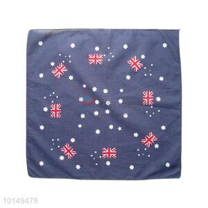 Cheap Clean Blue Cotton Handkerchief with British Flag Design