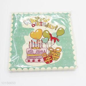 Eco-friendly birthday dinner paper napkins