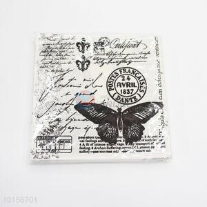 Vintage Butterfly Printed Cocktail Paper Napkin Serviette