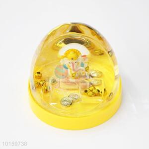 Yellow acrylic Ganesha pen container/pencil holder