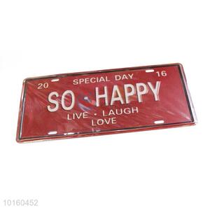 Modern Red Iron Sheet Wall Sign Best Decoration