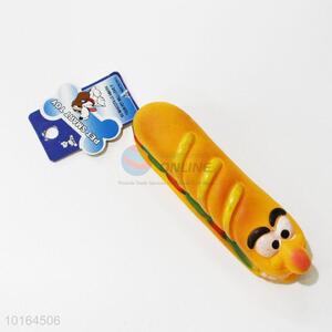 Emulational Hot Dog Shaped Squeaker Rubber Toys for Dogs