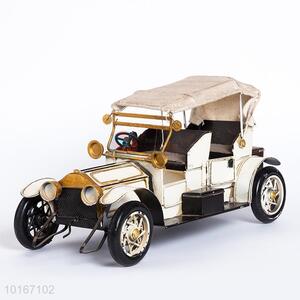 Vintage White Car Model/Craft for Home Decoration/Props