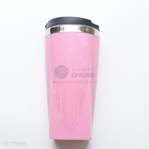 Lovely Pink Plastic Stainless Steel Water Bottle