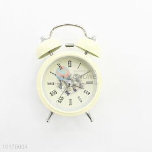 Retro printed metal two bell ring alarm clock