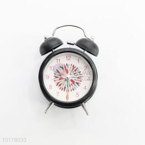 Fancy metal two bell alarm clock for decoration