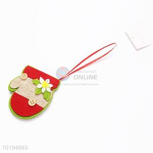 Festival Decorative Glove Shape Christmas Felt Pendant with Padding