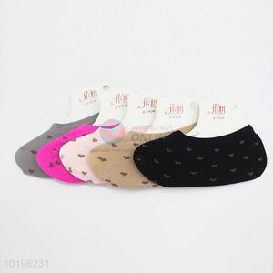 Lovely Heart Pattern Cotton Invisible Socks for Women