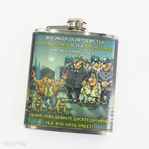 New Comic Printed Camping Hip Flask Mini Flagon