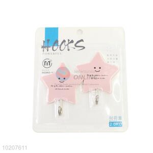 Popular Pink Star Design Powerful Plastic Hook for Sale