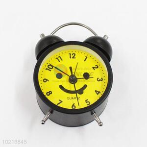 Top quality low price black&yellow alarm clock