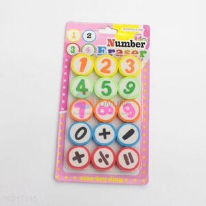 Fancy design pencil number erasers