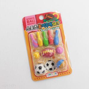 Novelty stationery ball shaped pencil eraser