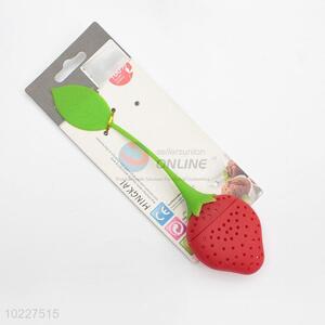 Silicone mesh ball strawberry shape tea strainer