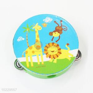 Cute design round wooden hand drum