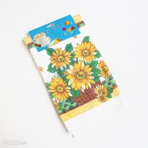 New Customized Sunflower Printed Microfiber Tea Towels