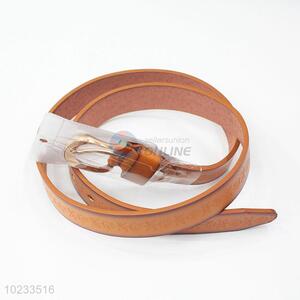 Wholesale Fashion Women Yellow Brown PU Leather Belt